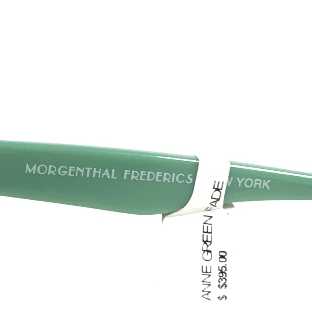 Morgenthal Frederics Sunglasses 262 ANNE Green Cat Eye Frames w/ Purple Lenses